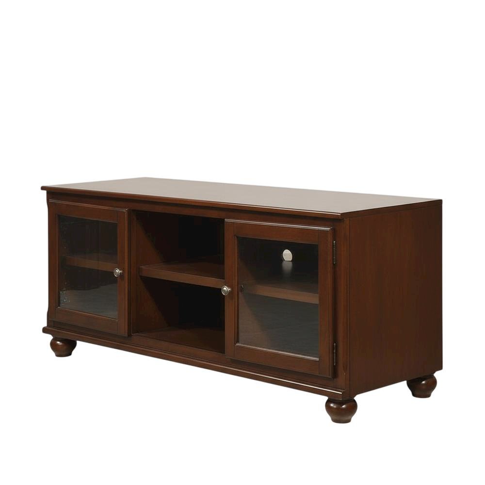 Walnut Wood TV Stand with Modern Design and Veneer Finish