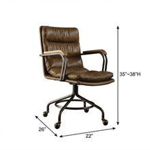 Vintage Whiskey Top Grain Leather Executive Office Chair With Stylish Design