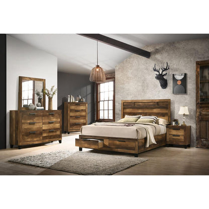 Morales Mirror, Rustic Oak