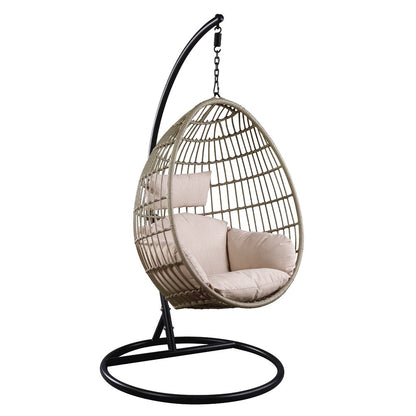 Vasant Hanging Chair, Fabric & Wicker