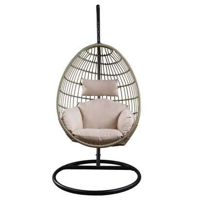 Vasant Hanging Chair, Fabric & Wicker