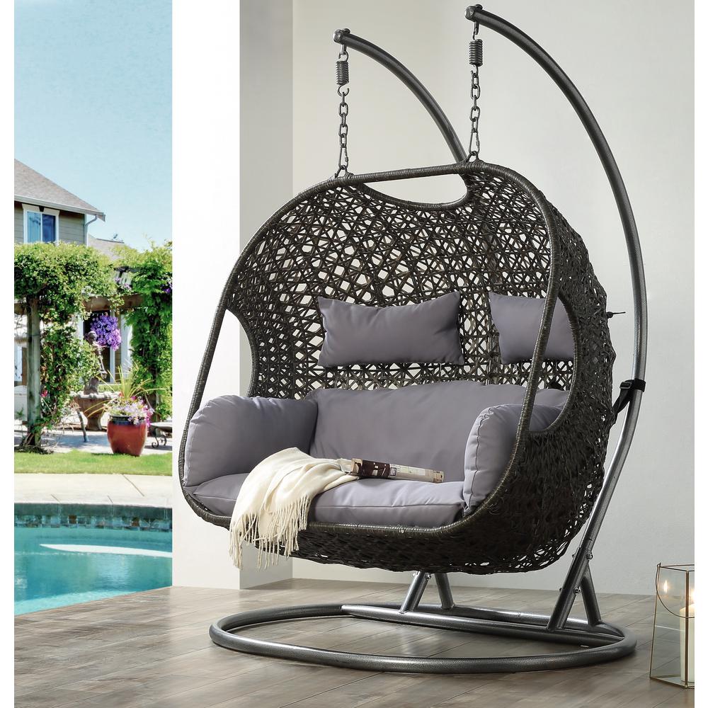 Vasant Hanging Chair, Fabric & Wicker
