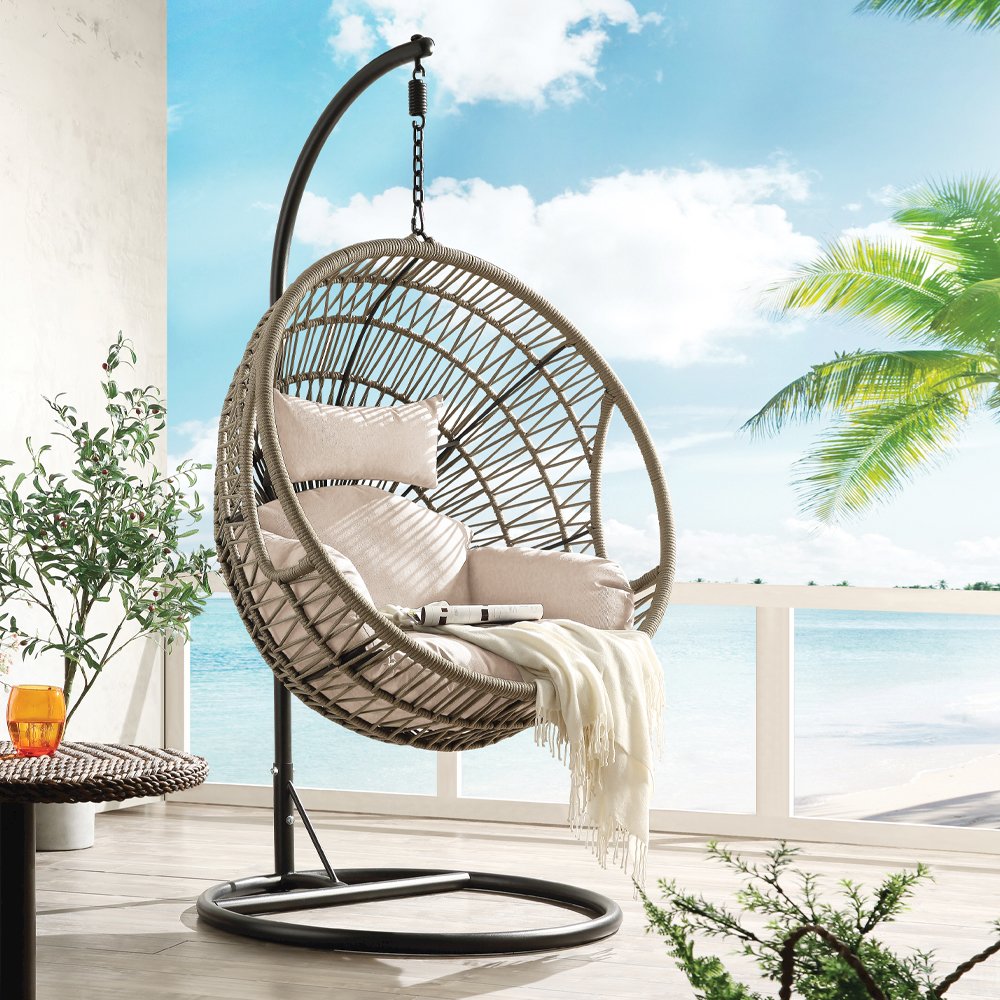Vasant Hanging Chair, Fabric & Rope