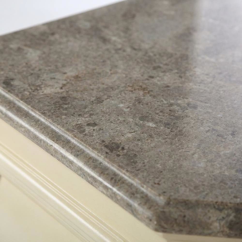 Pearl White Nightstand with Granite Top and Modern Design