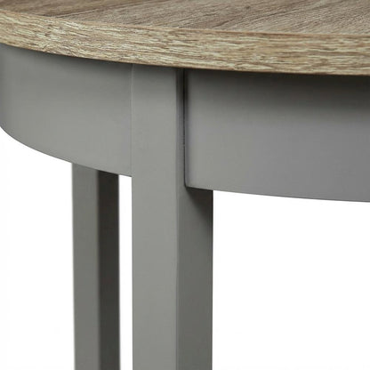 Natural Oak and Gray Console Table with Modern Design and Sturdy Frame