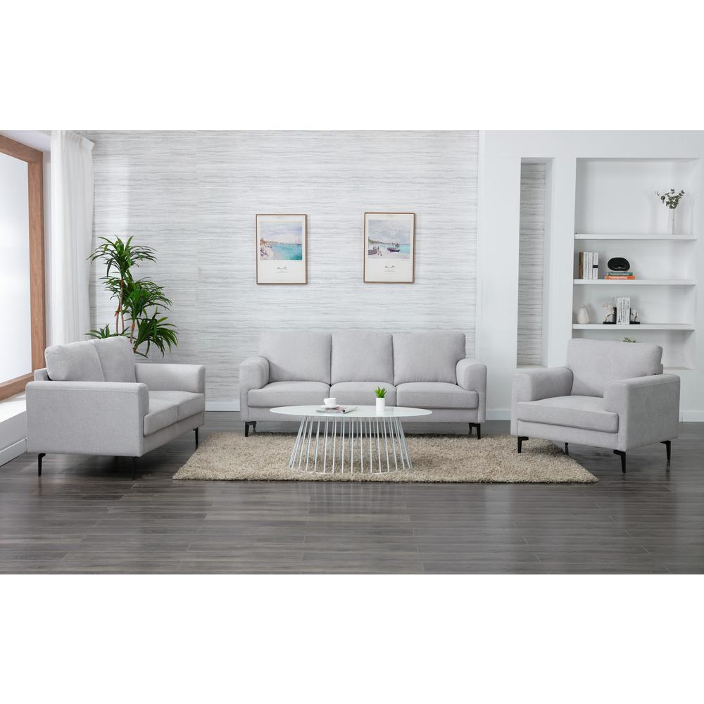 Kyrene Chair, Light Gray Linen