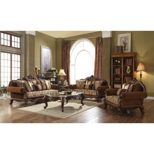 Jardena Sofa w/6 Pillows(Same LV01591), Fabric & Cherry Oak