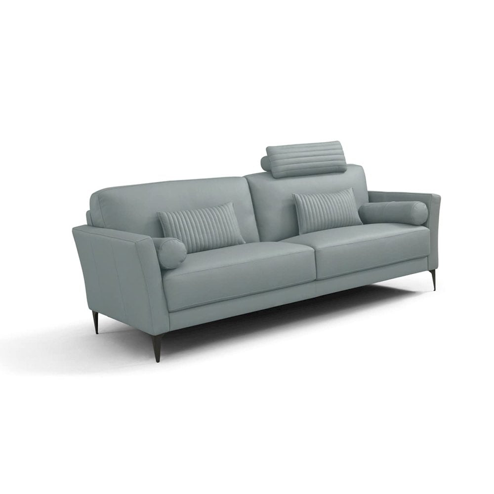Tussio Sofa w/5 Pillows, Watery Top Grain Leather