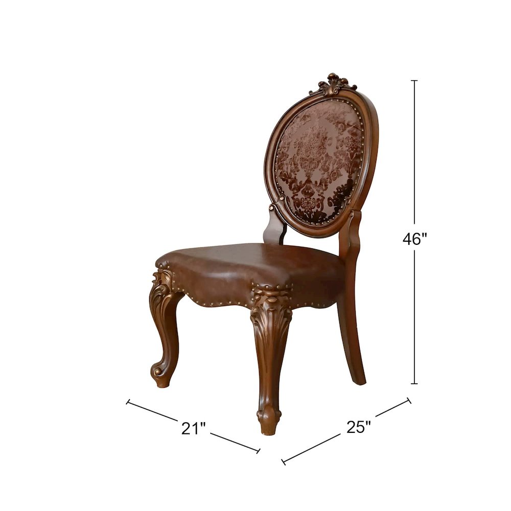 Versailles Side Chair (Set-2), Cherry Oak