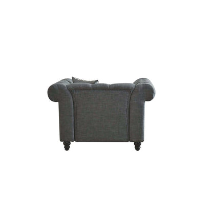 Aurelia Chair w/Pillow, Brown Linen