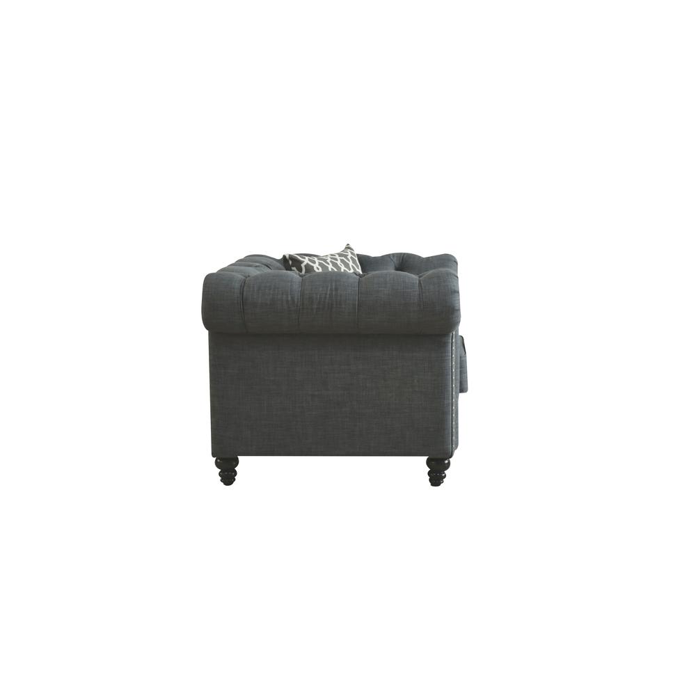 Aurelia Chair w/Pillow, Brown Linen