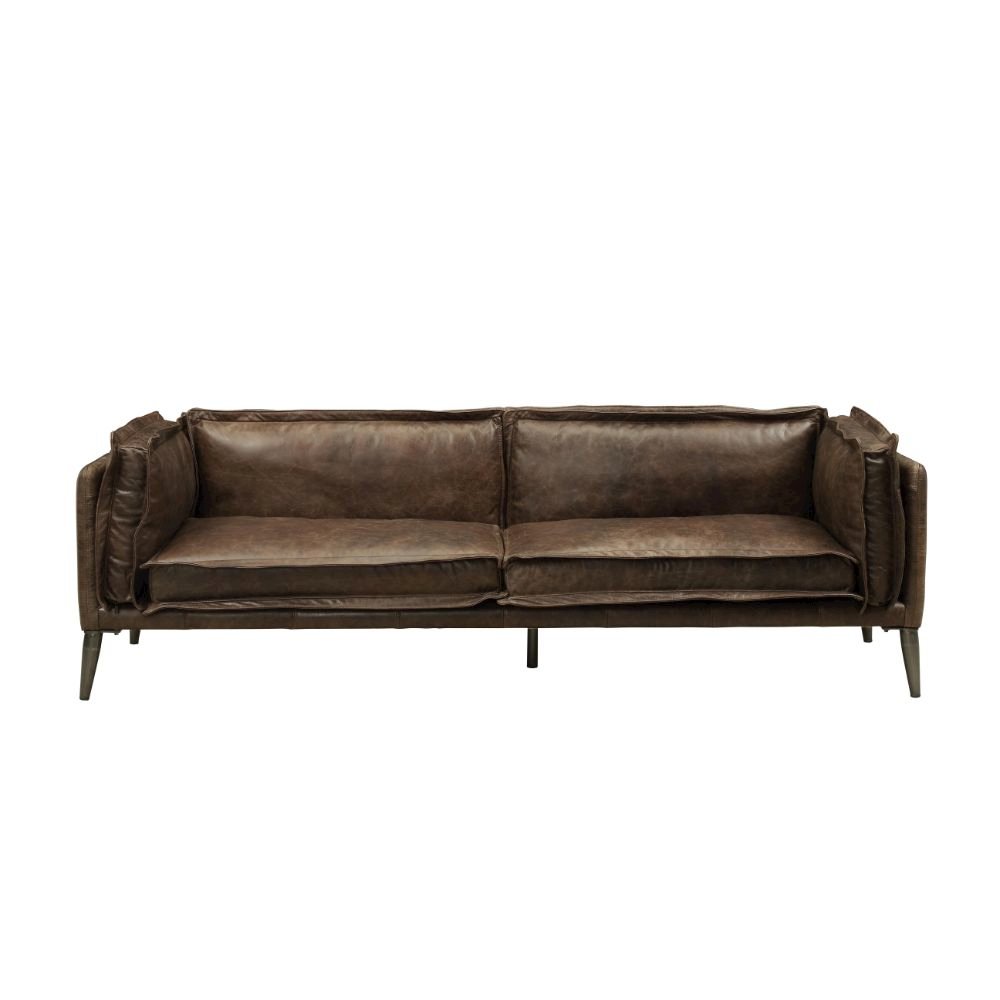 Porchester Sofa, Distress Chocolate Top Grain Leather