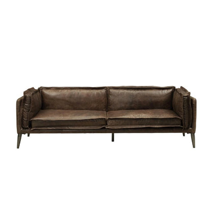 Porchester Sofa, Distress Chocolate Top Grain Leather