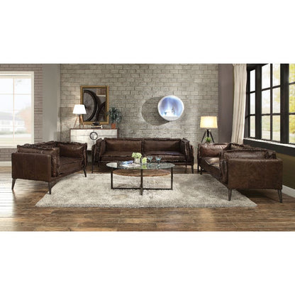 Porchester Sofa, Distress Chocolate Top Grain Leather