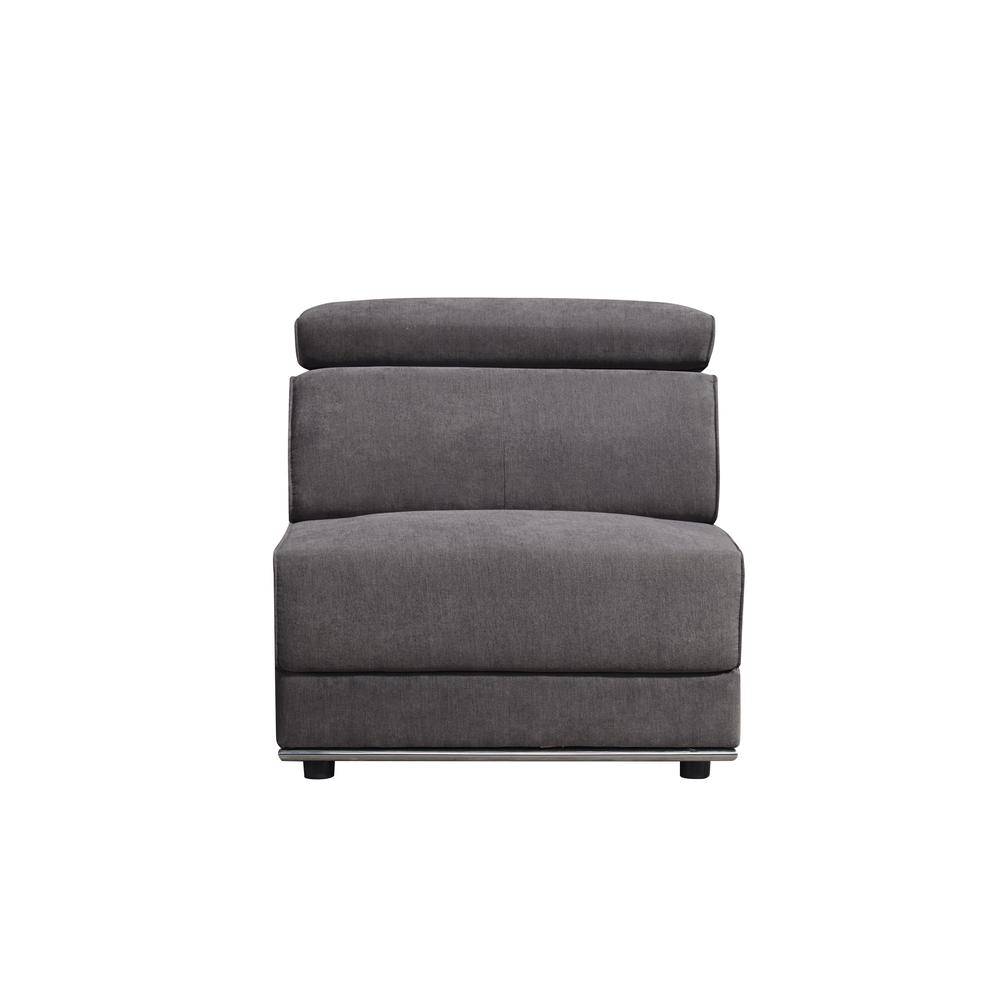 Alwin Modular - Armless Chair, Dark Gray Fabric