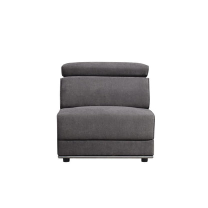 Alwin Modular - Armless Chair, Dark Gray Fabric