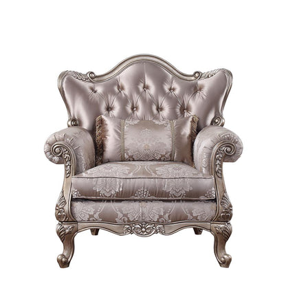 Jayceon Chair w/Pillow, Fabric & Champagne