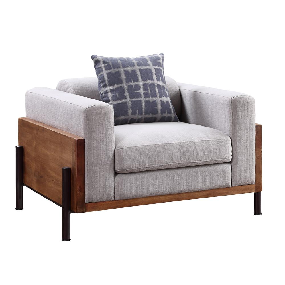 Pelton Chair w/Pillow, Fabric & Walnut