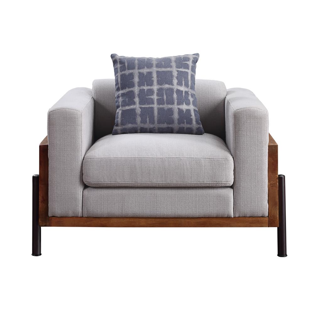 Pelton Chair w/Pillow, Fabric & Walnut