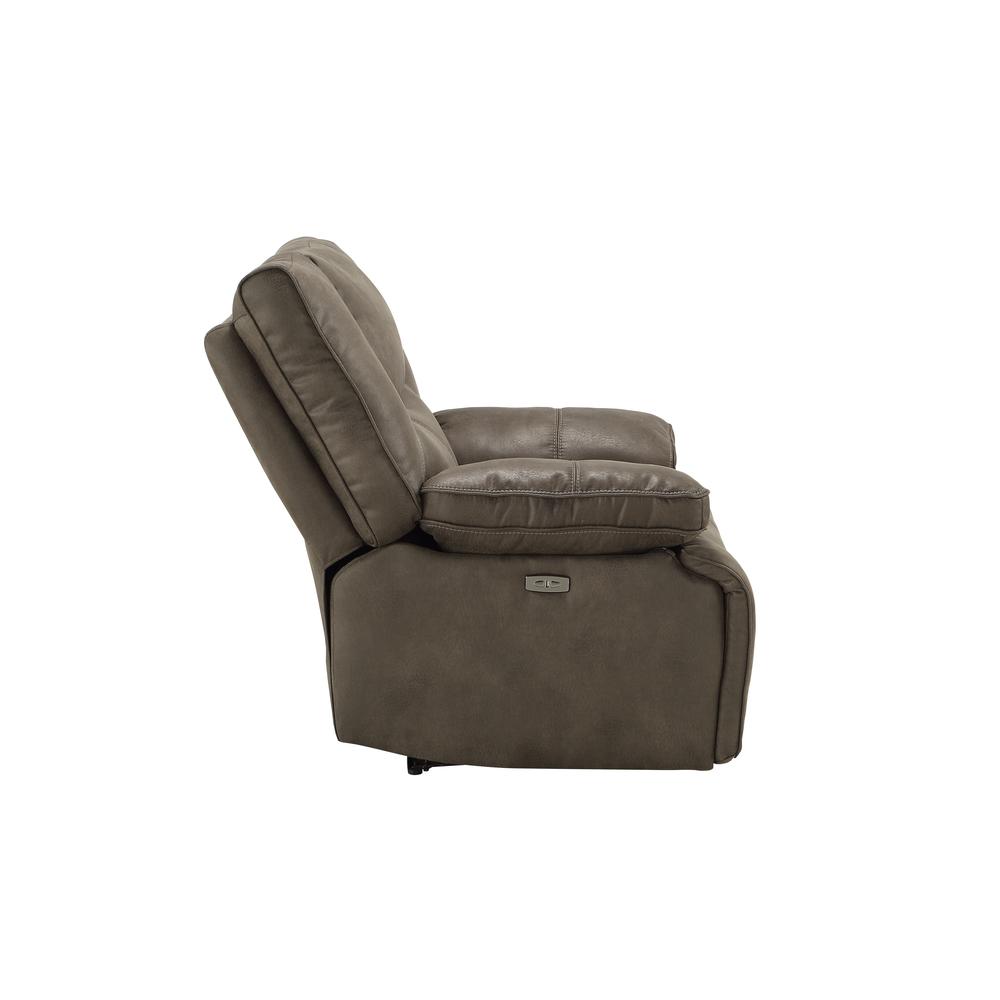 Harumi Power Motion Loveseat w/USB Port, Gray Fabric