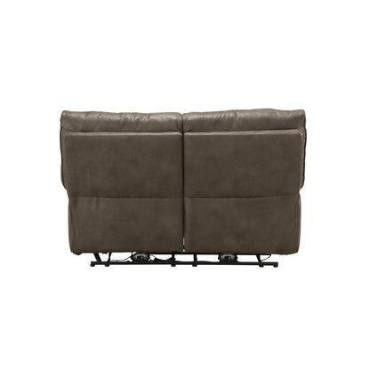 Harumi Power Motion Loveseat w/USB Port, Gray Fabric