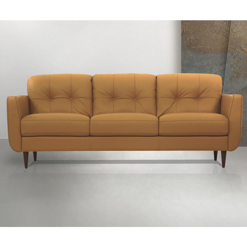 Radwan Sofa, Camel Top Grain Leather