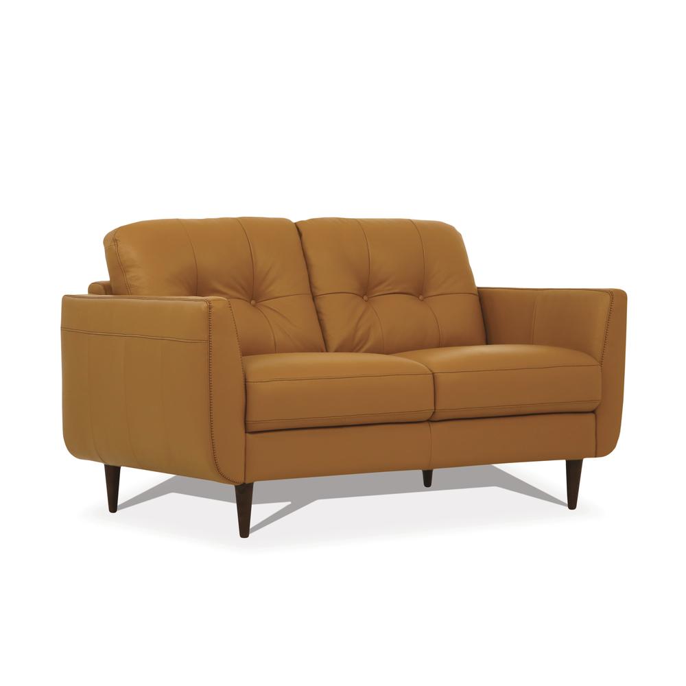 Radwan Loveseat, Camel Top Grain Leather