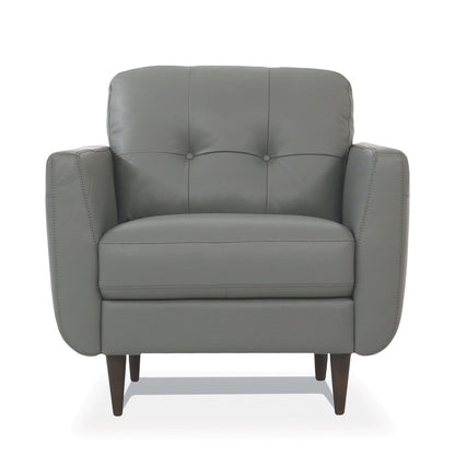 Radwan Chair, Pesto Green Top Grain Leather