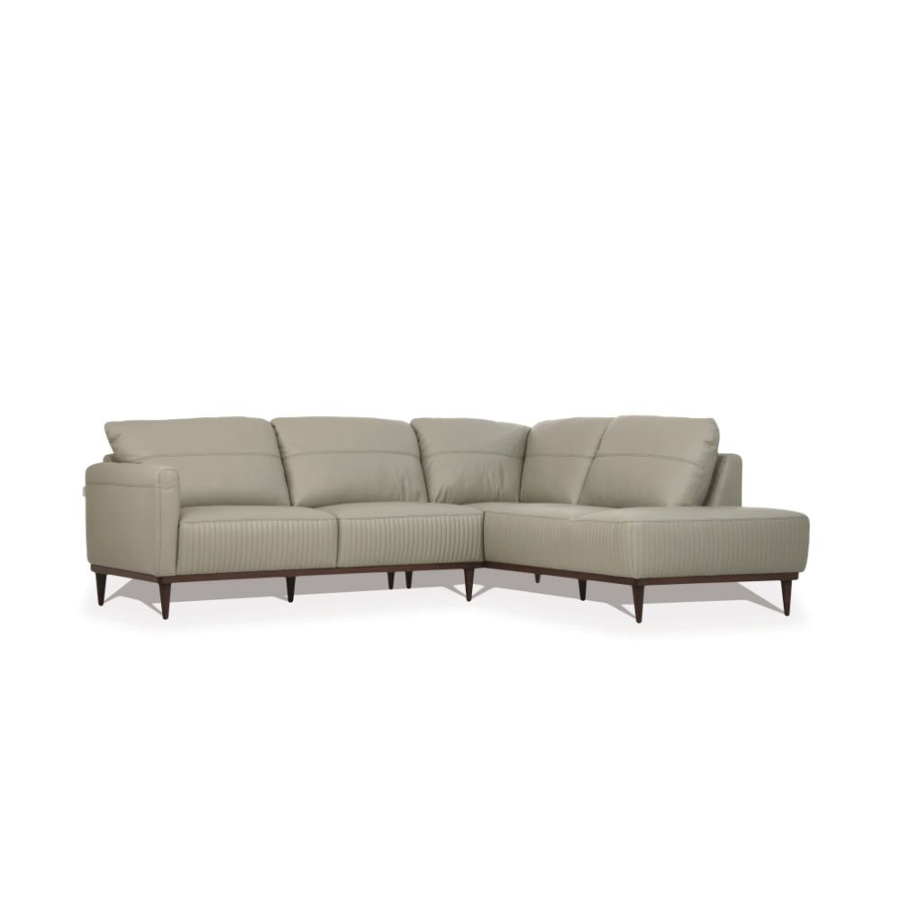 Tampa Sectional Sofa, Airy Green Top Grain Leather