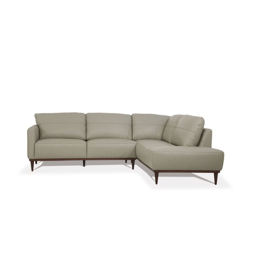 Tampa Sectional Sofa, Airy Green Top Grain Leather