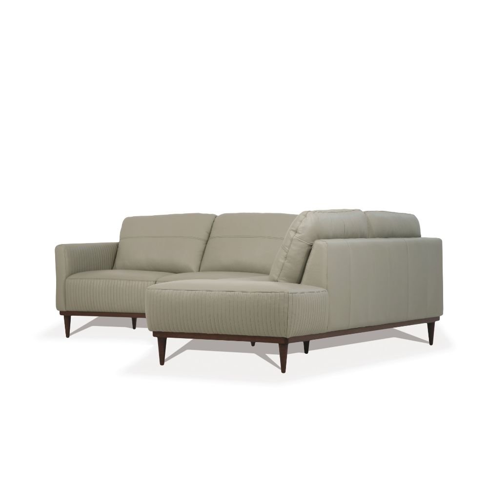 Tampa Sectional Sofa, Airy Green Top Grain Leather