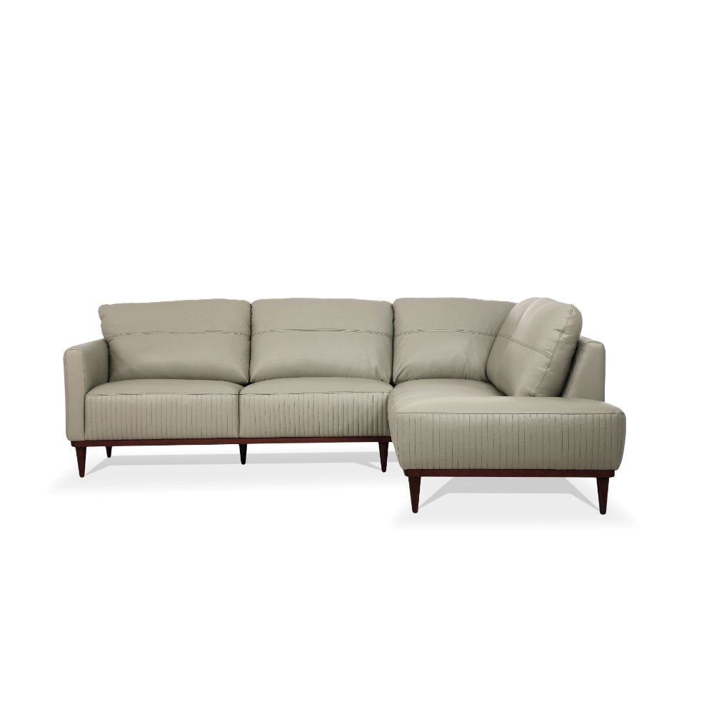 Tampa Sectional Sofa, Airy Green Top Grain Leather