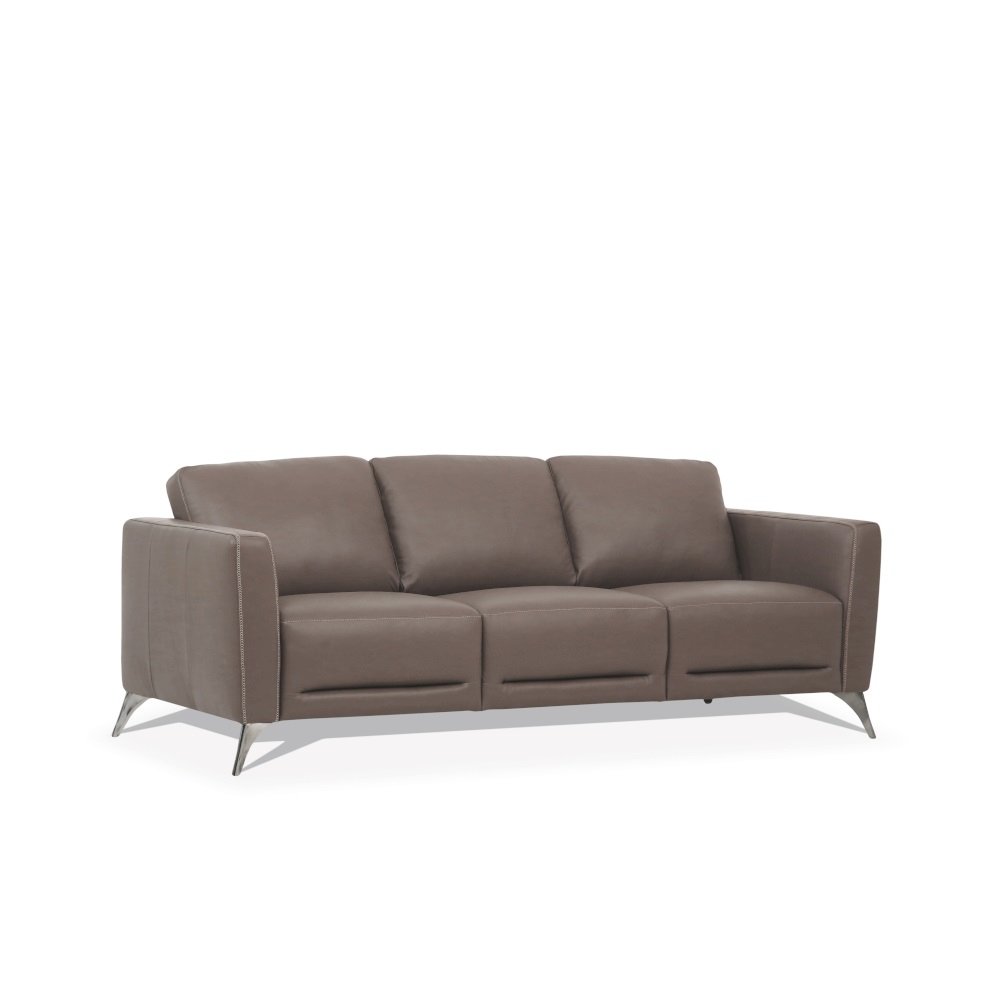 Malaga Sofa, Taupe Top Grain Leather