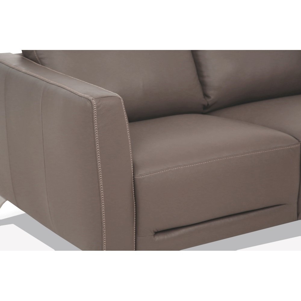 Malaga Sofa, Taupe Top Grain Leather