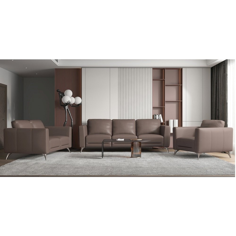 Malaga Sofa, Taupe Top Grain Leather