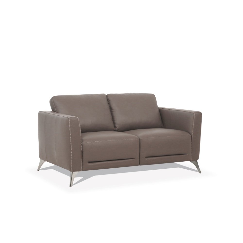 Malaga Loveseat, Taupe Top Grain Leather