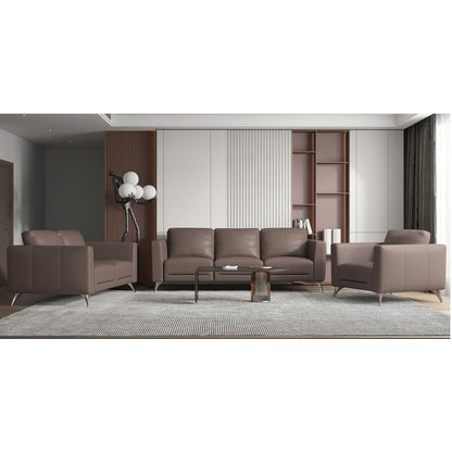 Malaga Loveseat, Taupe Top Grain Leather