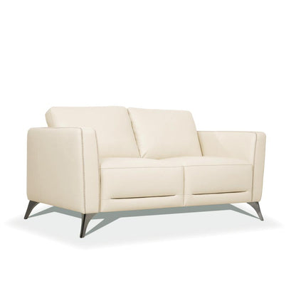 Malaga Loveseat, Cream Top Grain Leather