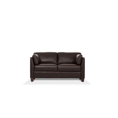 Matias Loveseat, Chocolate Top Grain Leather