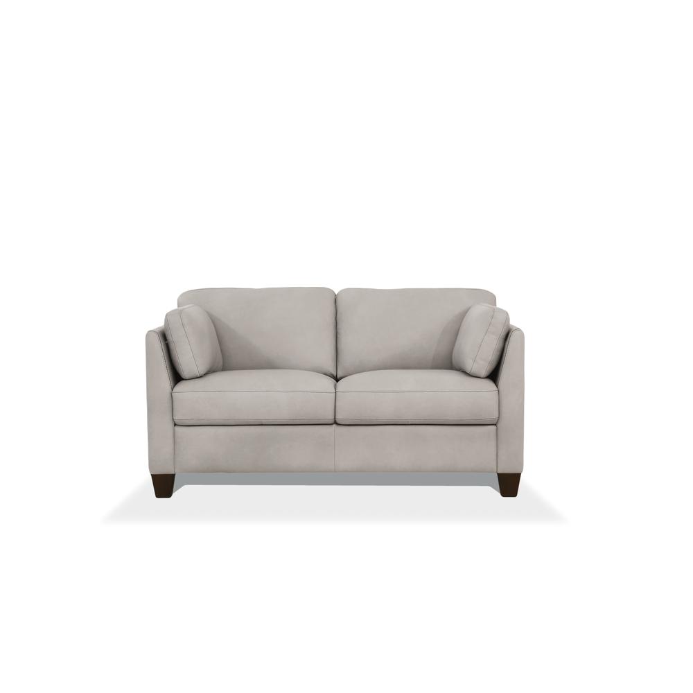Matias Loveseat, Dusty White Top Grain Leather