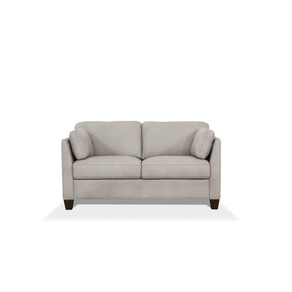 Matias Loveseat, Dusty White Top Grain Leather