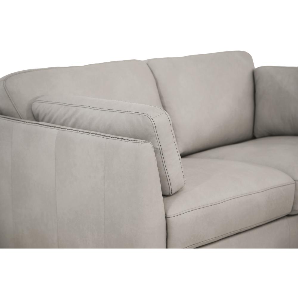 Matias Loveseat, Dusty White Top Grain Leather