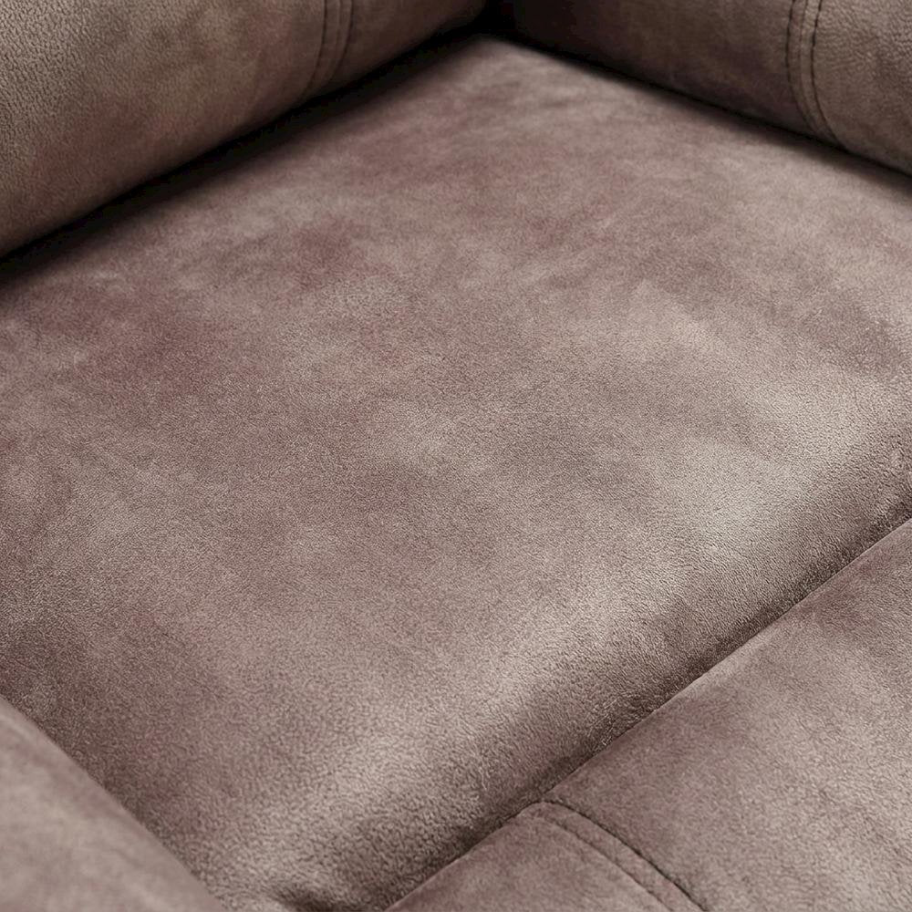 Velvet Glider Recliner Rocker Chair, Two Tone Chocolate Velvet