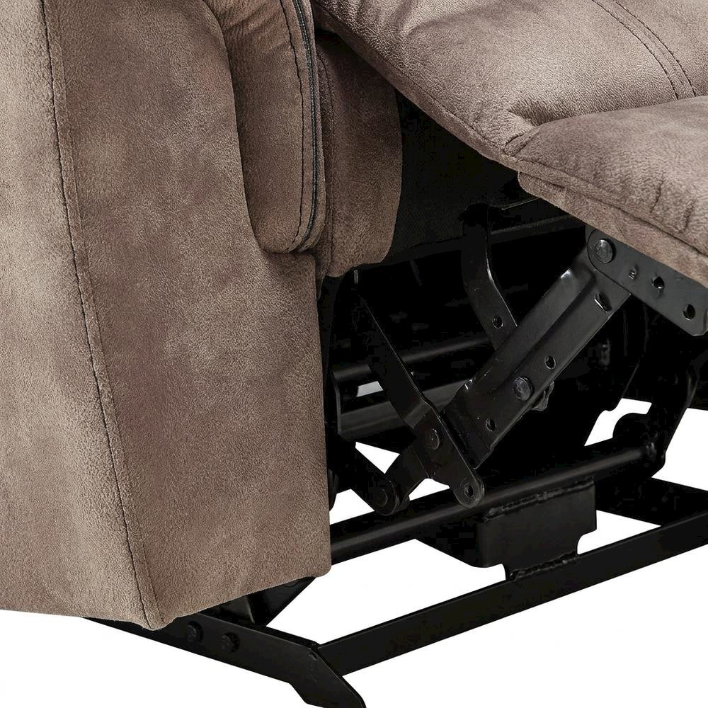 Velvet Glider Recliner Rocker Chair, Two Tone Chocolate Velvet