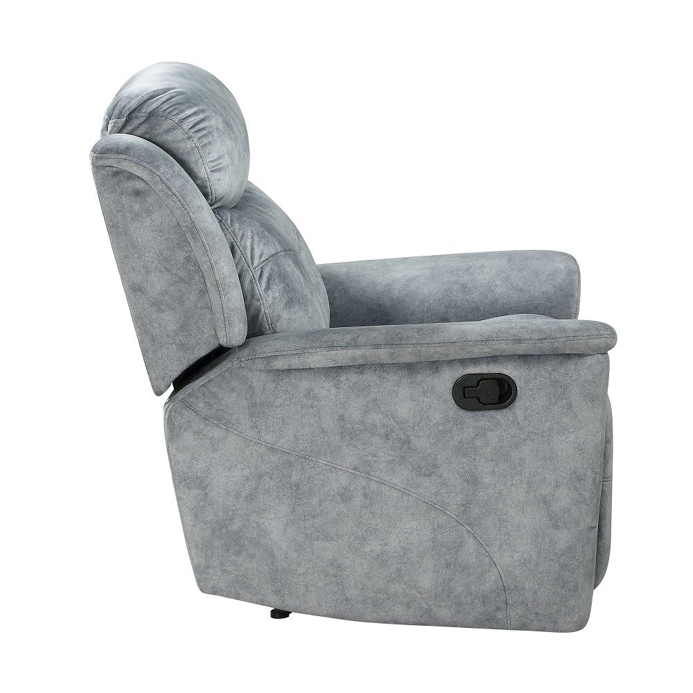 Mariana Motion Loveseat w/Console, Silver Gray Fabric