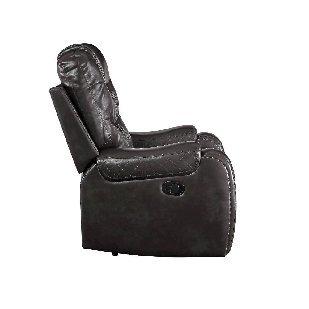 Braylon Motion Recliner, Magnetite Leatherette