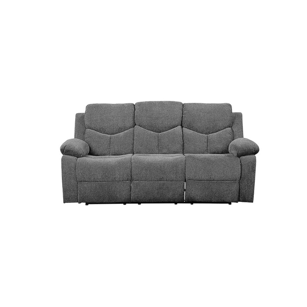 Kalen Motion Sofa w/Drop Down Table, Gray Chenille