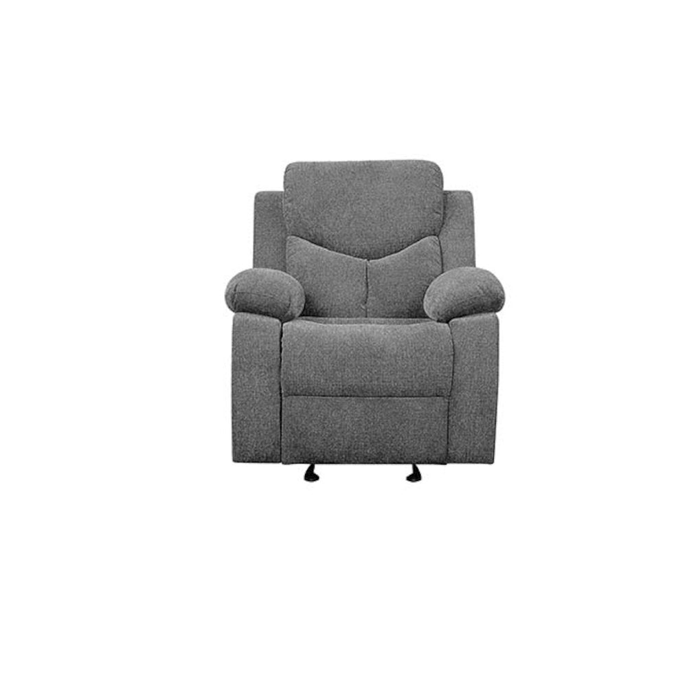 Kalen Motion Glider Recliner, Gray Chenille