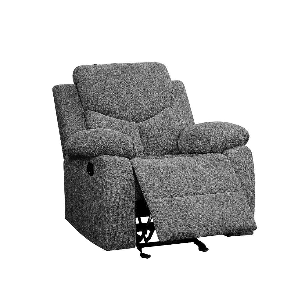 Kalen Motion Glider Recliner, Gray Chenille