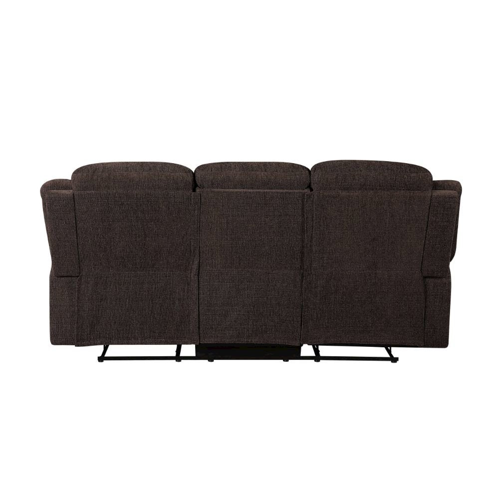 Madden Motion Sofa w/Drop Down Table, Brown Chenille